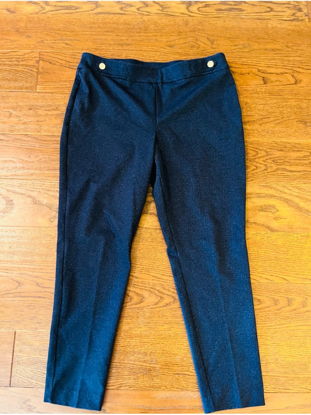 Anne Klein Navy and Black Mixed-Fabric Jacket